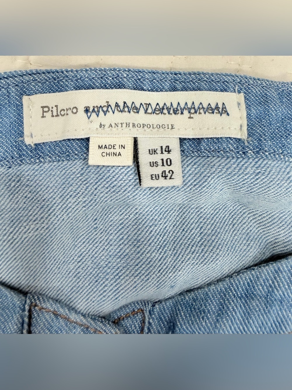Pilcro Light Blue Denim Button-Front Midi Dress - Picture 8 of 9